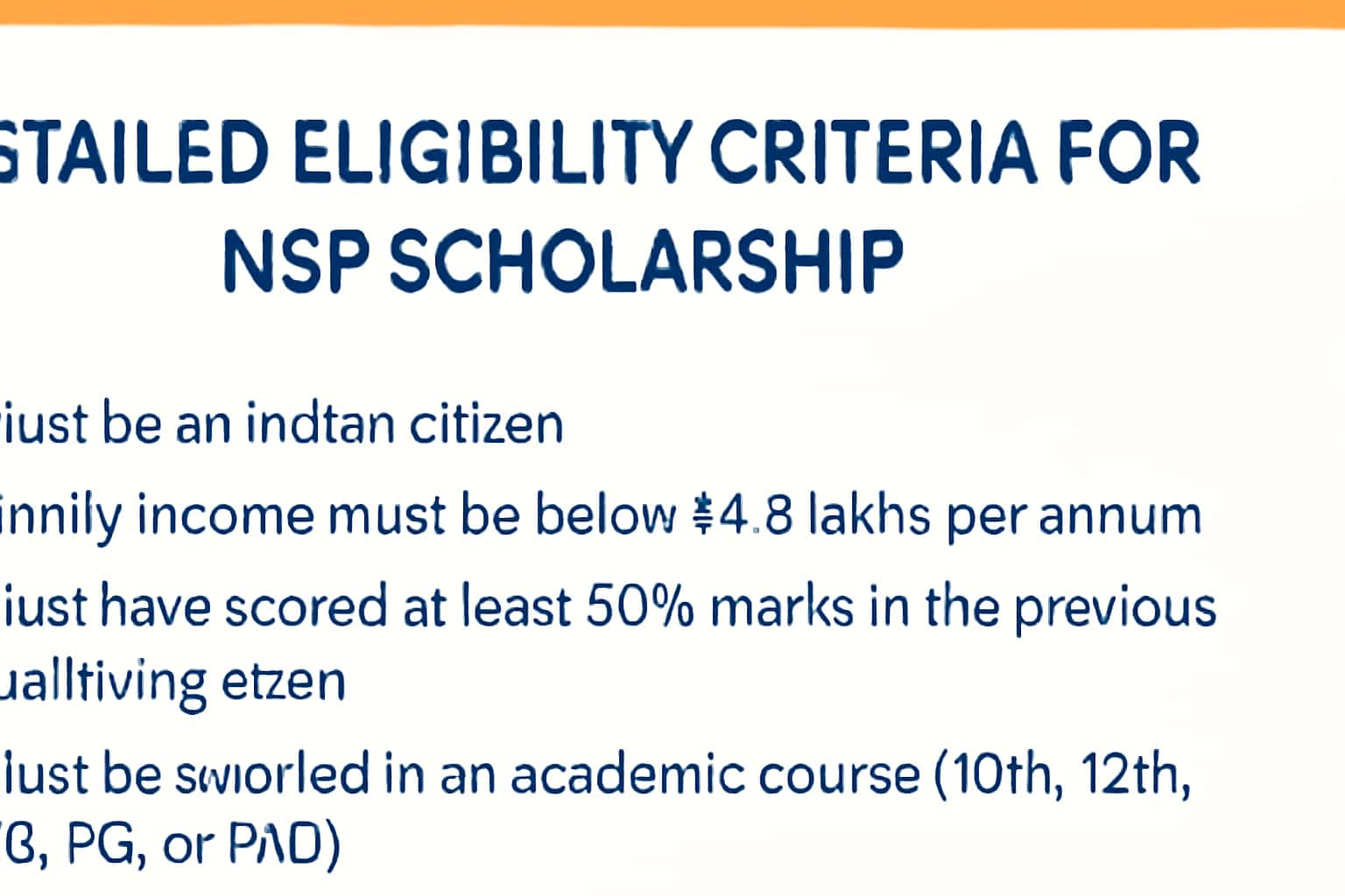 Detailed Eligibility Criteria for NSP Scholarship